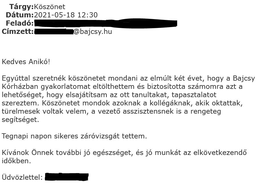 prosztata kórházi levél)
